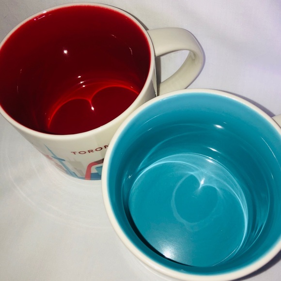 Starbucks YAH Mug Ontario Pair Niagara Falls 2013 Toronto 2015 CN Tower - Picture 4 of 4